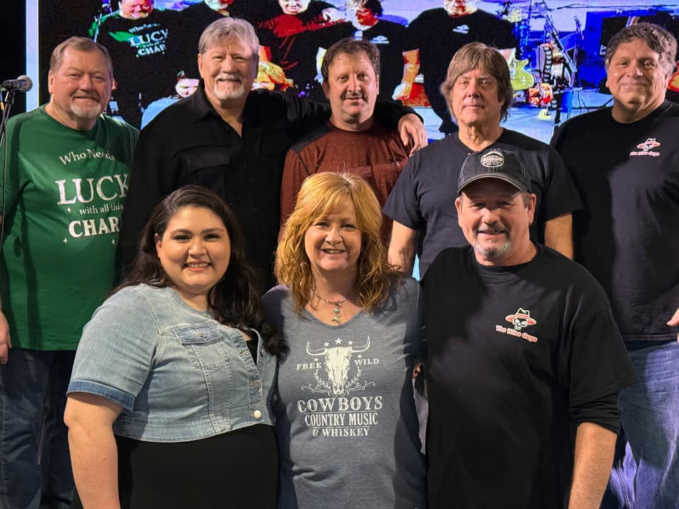 Group photo with friends after the show